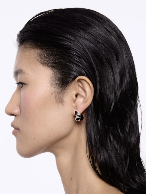 Saddle Earring Small - Silver - Pair - Image 4