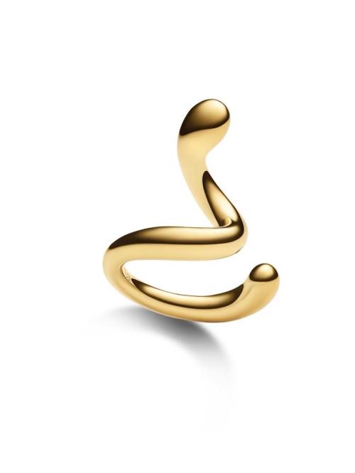 Coil Whirl Ear Cuff - Golplated Silver