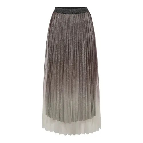 GlitterCC Plissé Skirt Dark Brown Co'Couture