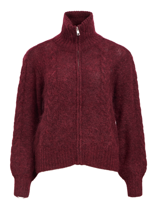 OBJNete cardigan, burgunder - Image 5