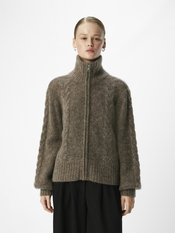OBJNete cardigan, grå - Image 1