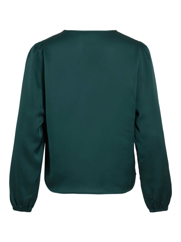 VIEllette langermet bluse, grønn - Image 2