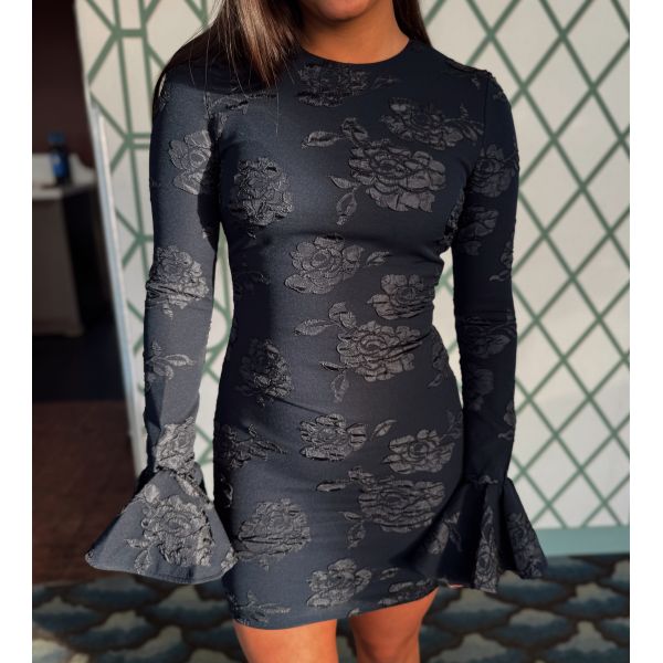 Jacquard Mini Dress - Captain Dark Blue