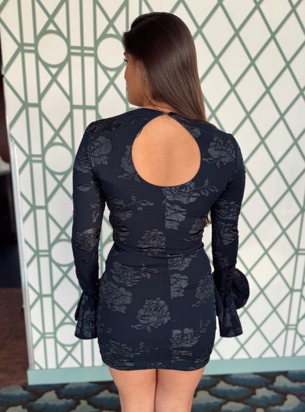 Jacquard Mini Dress - Captain Dark Blue - Image 2