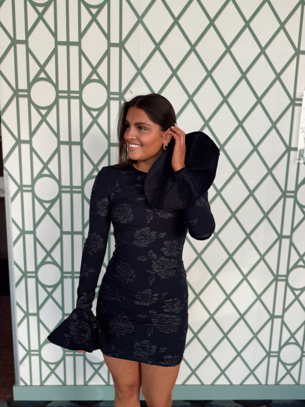 Jacquard Mini Dress - Captain Dark Blue - Image 3