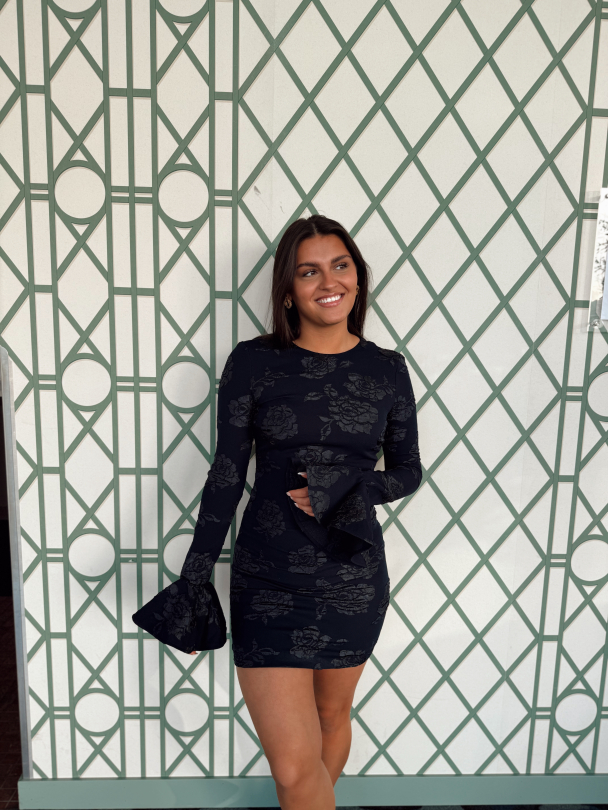 Jacquard Mini Dress - Captain Dark Blue - Image 5