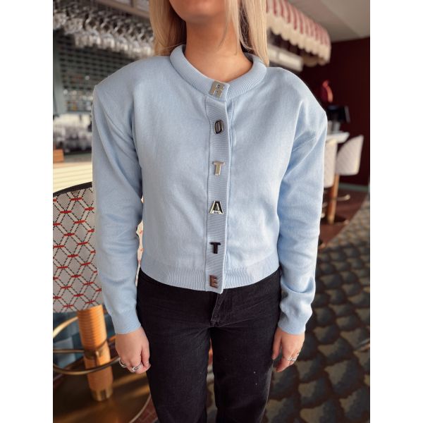 Firm Knit Cardigan - Hydrangea/Blue