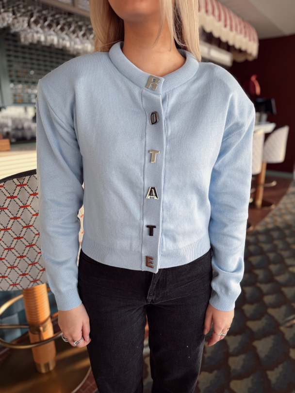 Firm Knit Cardigan - Hydrangea/Blue - Image 1