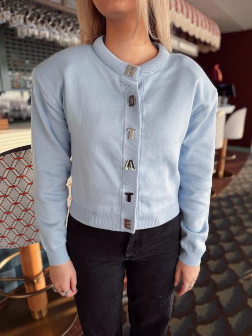 Firm Knit Cardigan - Hydrangea/Blue