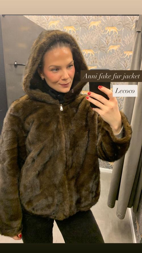 Anni Fake Fur Jacket Brown
