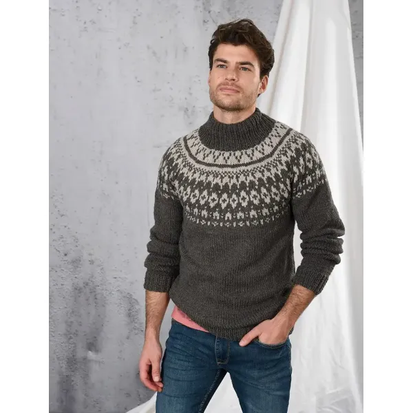 153-25 Mønstret herregenser