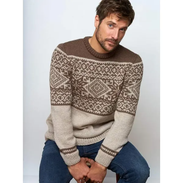 159-24 Mønstret herregenser