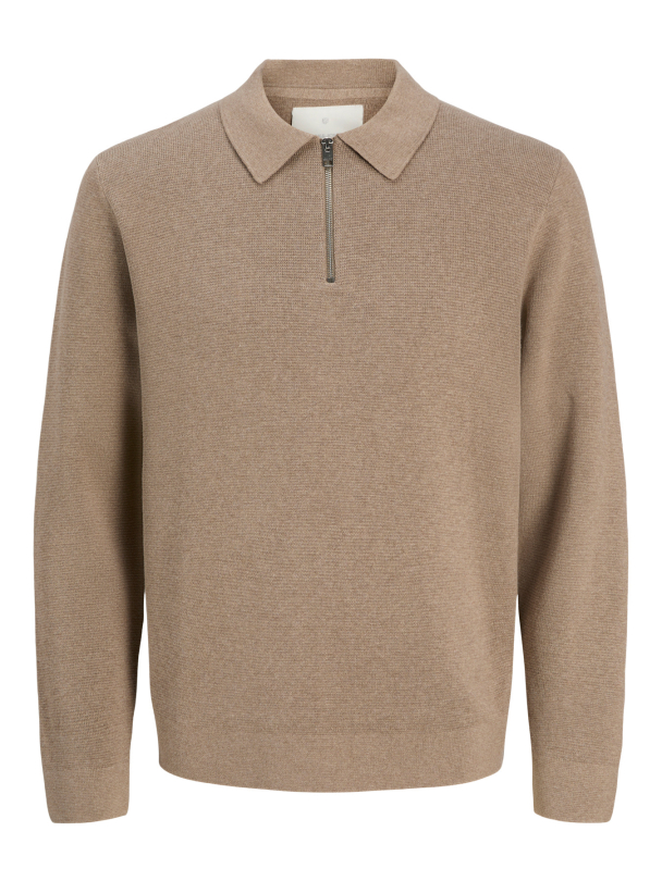 JPRBLAMILANO STITCH KNIT ZIP POLO SN - Image 1