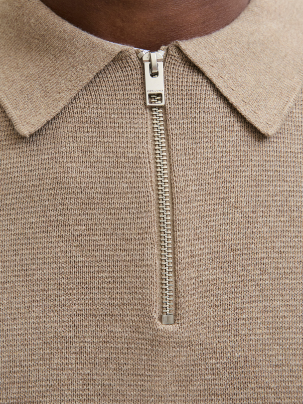 JPRBLAMILANO STITCH KNIT ZIP POLO SN - Image 6