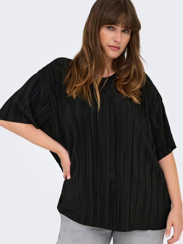 CARRAVENNA S/S PLISSE TOP JRS NOOS - Image 4