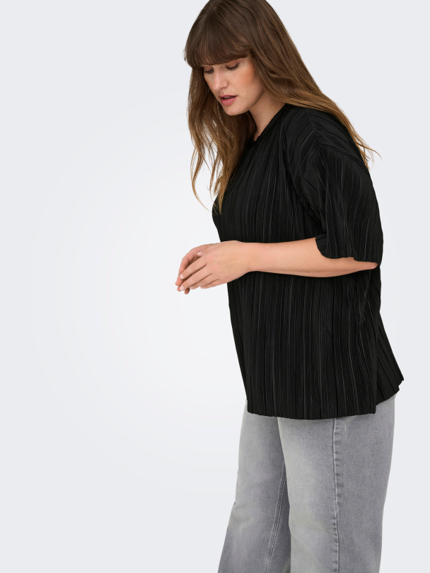 CARRAVENNA S/S PLISSE TOP JRS NOOS - Image 5