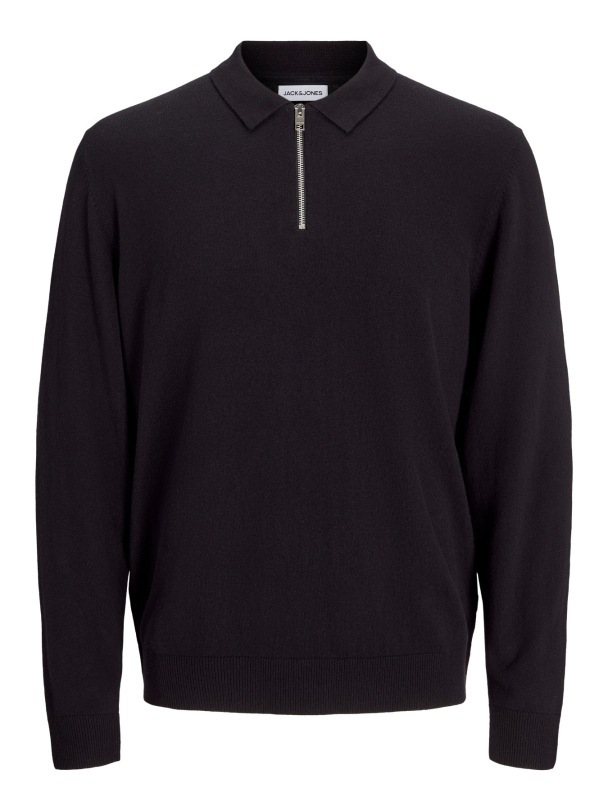 JJEEMIL KNIT POLO HALF ZIP LS NOOS - Image 1