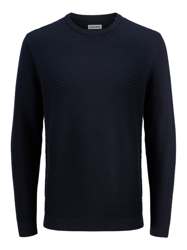 JJOTTO KNIT CREW NECK AW25 SN navy - Image 1