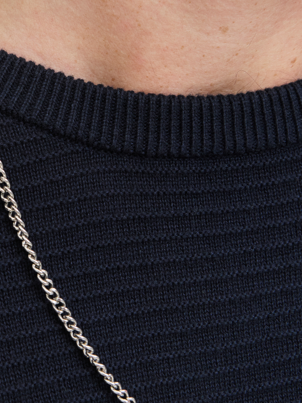 JJOTTO KNIT CREW NECK AW25 SN navy - Image 3