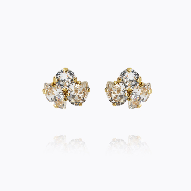 Ana Earrings Gold - Crystal