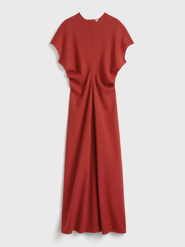 Slouch Waist Wool Dress Poppy - Image 4