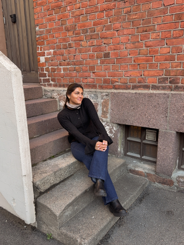 Numa Knit Cardigan - Black - Image 3