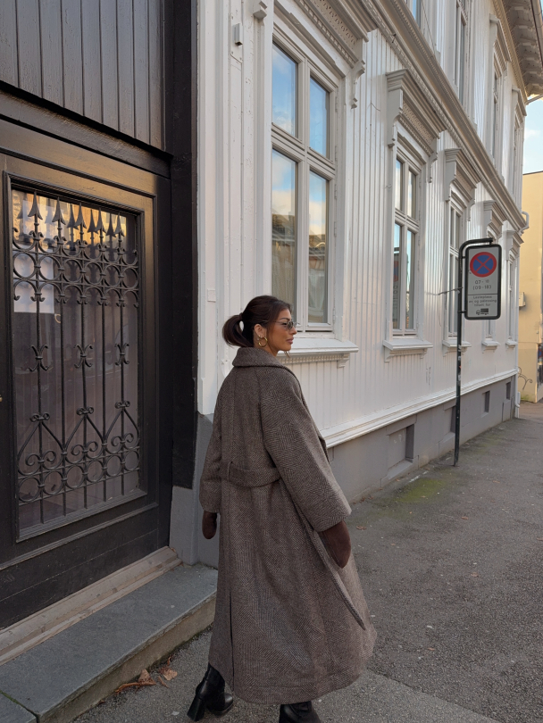 Ida Sleeve Wool Blend Coat - Birch/Delicio - Image 2