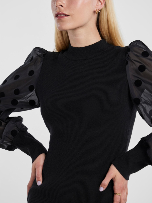 Dotme Knit Dress - Black  - Image 2