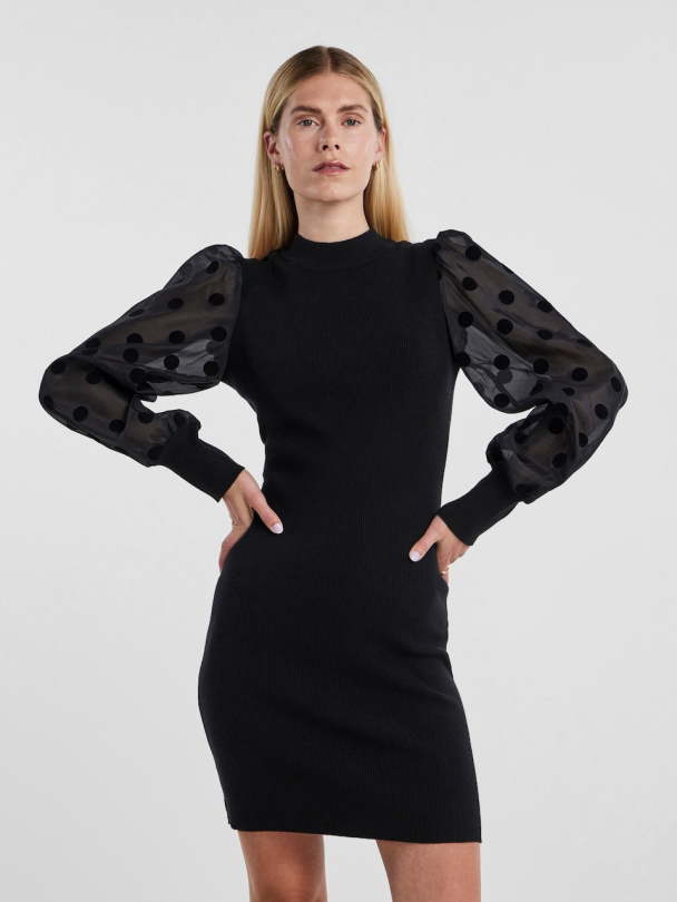 Dotme Knit Dress - Black  - Image 1