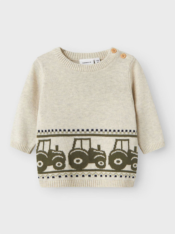NBMBirane strikkegenser, beige - Image 1