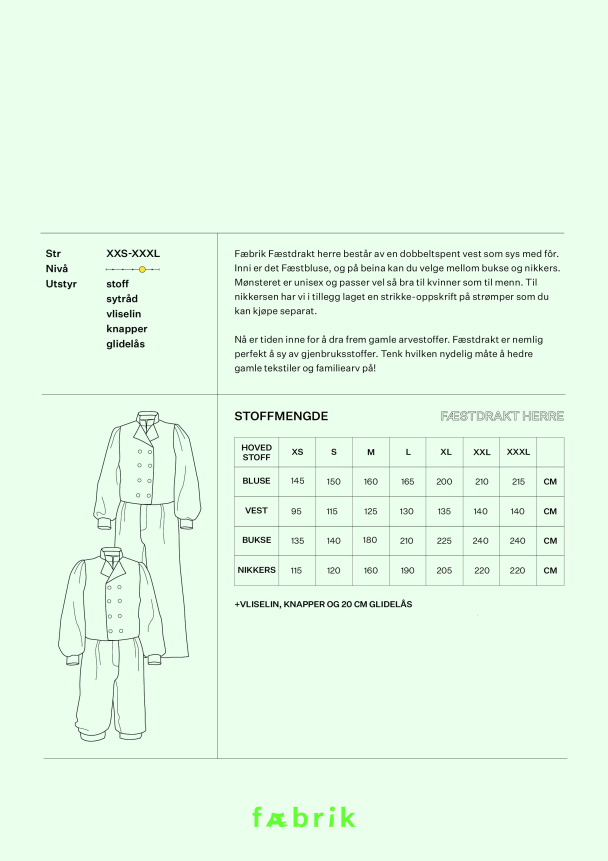 Fæbrik-  Fæstdrakt- Herre - Image 2