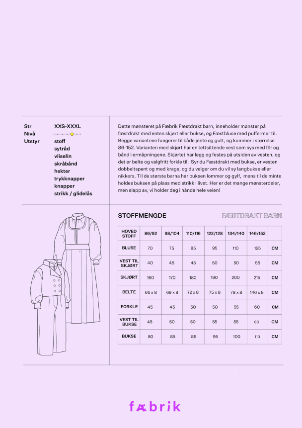 Fæbrik-  Fæstdrakt- Barn - Image 2
