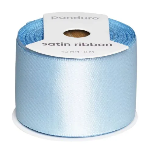 Lyseblått satengbånd