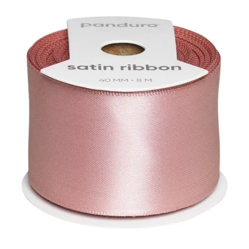 Blekrosa satengbånd