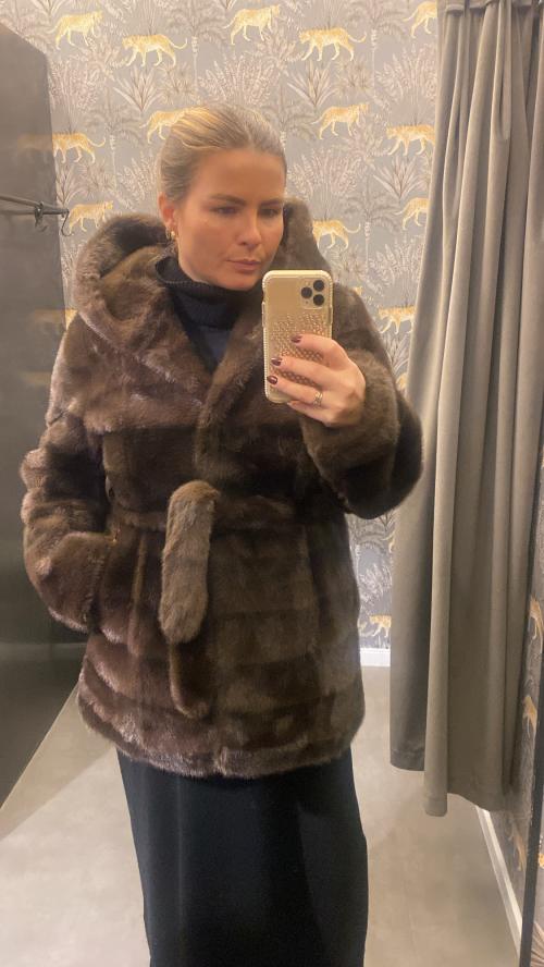 Malena Fake Fur Jacket Brown