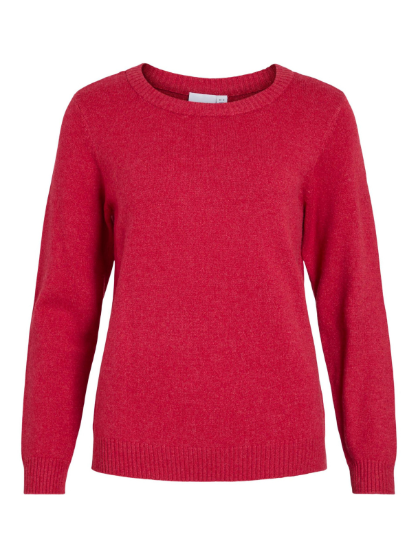 VIRil O-neck knit topp, rød - Image 5