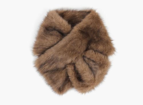 Angela Skjerf i Fjuskepels - Brun 