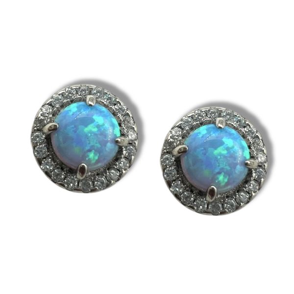 Sølv ørepynt m. turkis opal