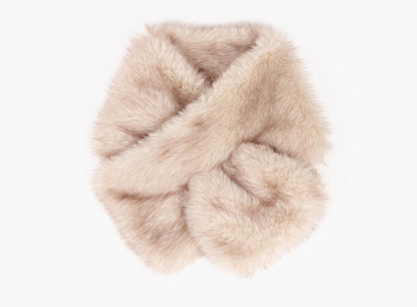 Angela Skjerf i Fuskepels - beige  - Image 1