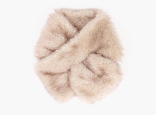 Angela Skjerf i Fjuskepels - beige 