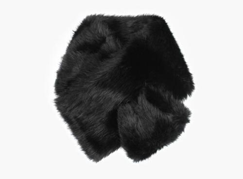 Angela Skjerf i Fjuskepels - Sort 