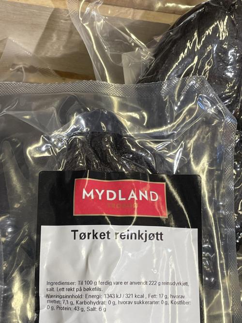 170 g Tørket & lettrøkt reinkjøtt  Mydland