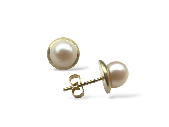 Klosterfoss Vintage - Ferskvann gull ørepynt 585