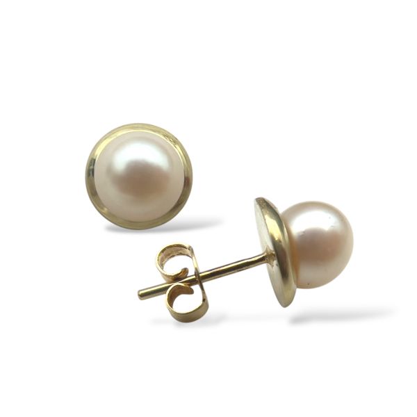 Klosterfoss Vintage - Ferskvann gull ørepynt 585