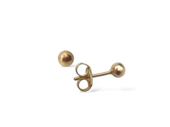 Klosterfoss Vintage - Liten kule gull ørepynt 585