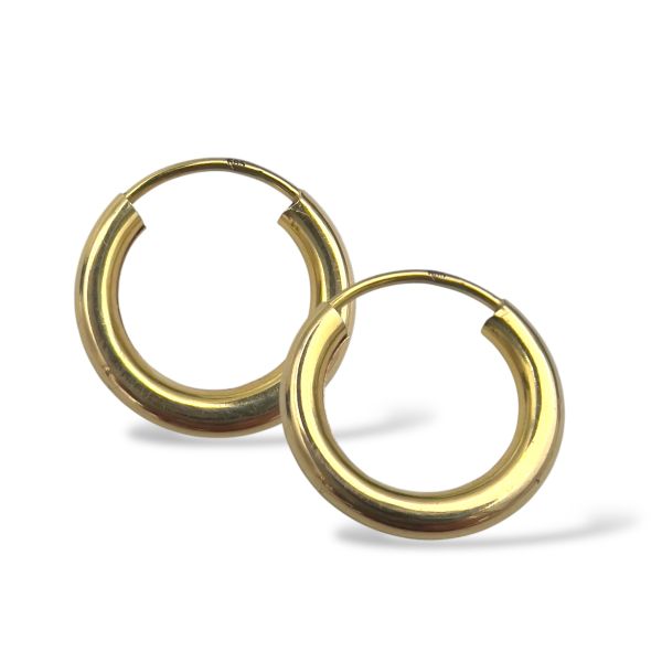 Klosterfoss Vintage - Gull tube øreringer 585