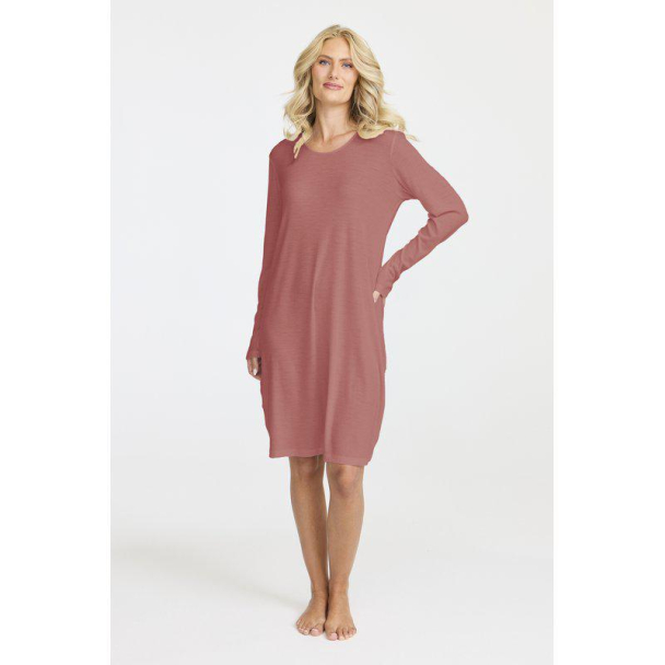 Victoria nattkjole merinoull, Rosewood - Image 1