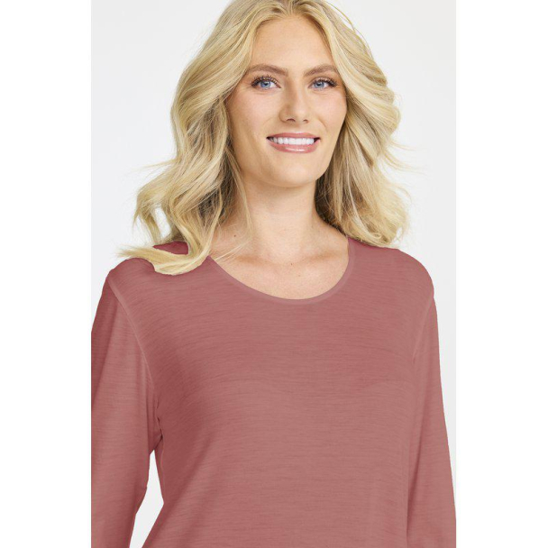 Victoria nattkjole merinoull, Rosewood - Image 3