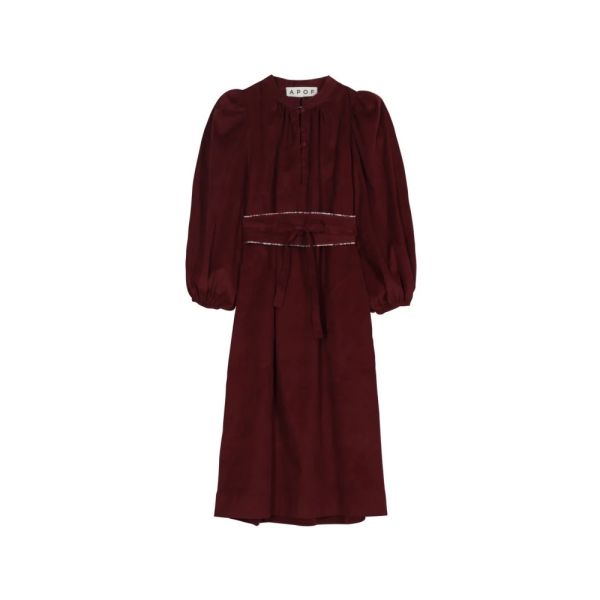 New Madeleine Dress Red Plum Baby Cord