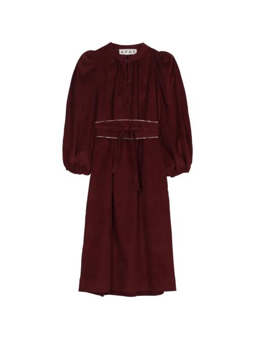 New Madeleine Dress Red Plum Baby Cord